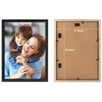 Golden State Art, A3 Black Photo Frame - Solid Wood And Display 11.7X16.5 Picture Without Mat -Acrylic Glass (Wall Display)