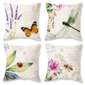 Onway Decorative Throw Pillow Covers 16X16 Inches Set Of 4 Summer Spring Garden Farmhouse Decor Cushion Cases For Porch Couch So