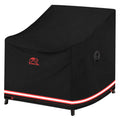 Turtle Life Patio Chair Cover, Heavy Duty Durable Waterproof Outdoor Lawn Armchair Deep Single Sofa Cover, Anti-Fading Cover For Chair, Black, 31' Wx 37' D X 30' H