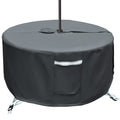 Tohonfoo Round Patio Table Cover With Umbrella Hole - 60'' Dia X 23'' H (Cover Size