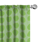 Ambesonne Lime Green Window Curtains Pack of 2, Simplistic Formless Geometric Shapes in Different Shades Theme, Lightweight Set 