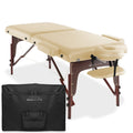 Saloniture Professional Portable Lightweight Bi-Fold Memory Foam Massage Table with Reiki Panels - Includes Headrest, Face Cradl