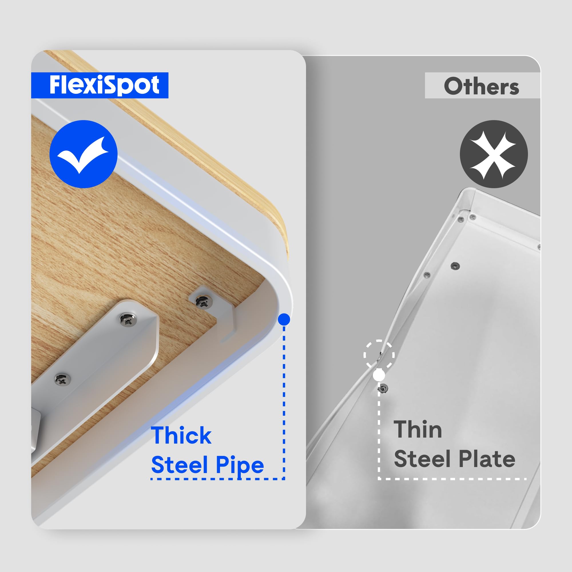 Flexispot 55' White Electric Standing Desk With Drawers, Quick Assembly Home Office Sit Stand Desk With Storage, Usb Charging, Computer Desk For Home Office (White Top + Adjustable Frame, Comhar)