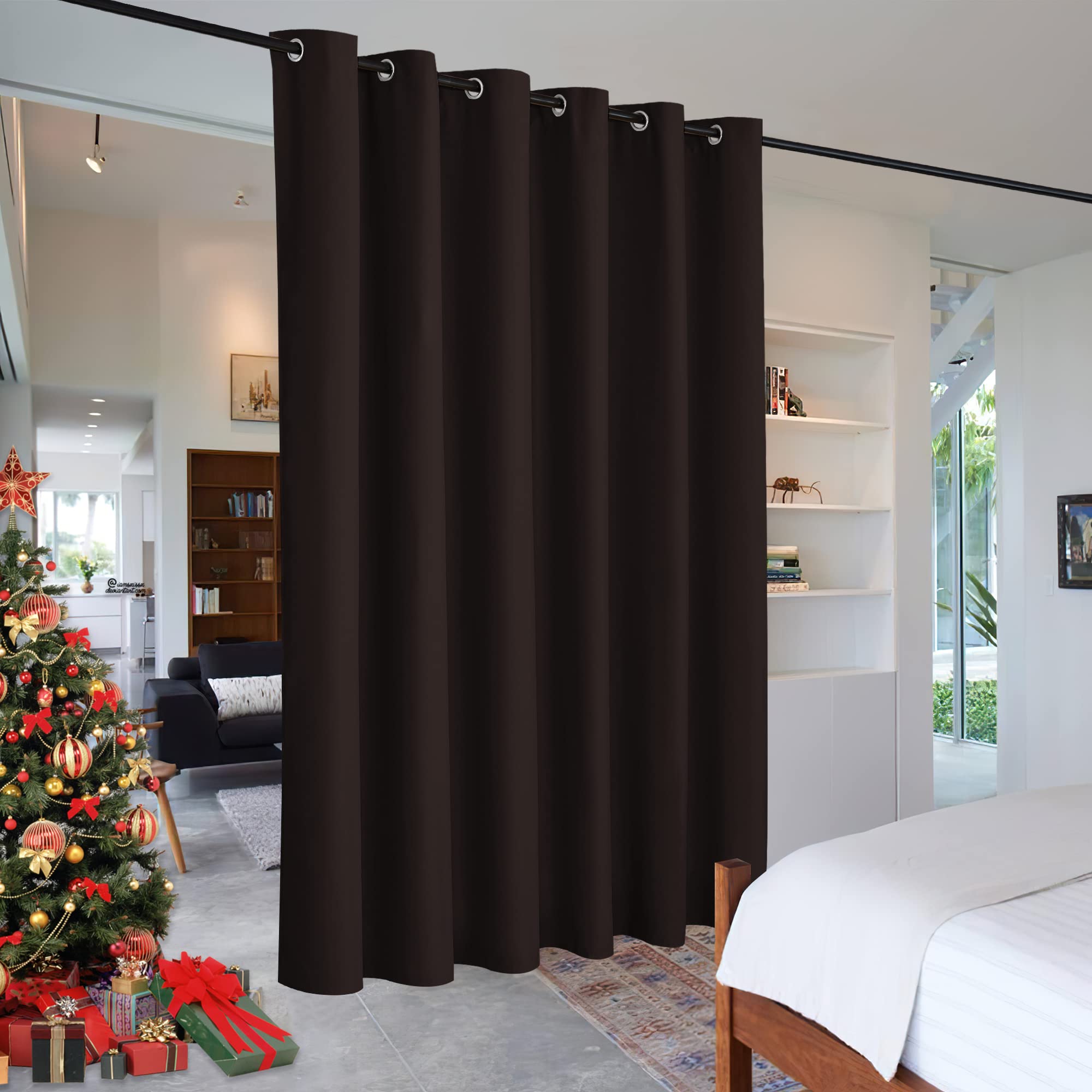 Ryb Home Blackout Curtains Blind Adjustable Room Divider Thermal Insulated Separation Screen For Office/Patio Door/Apartment/Dor