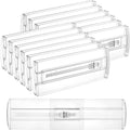 Shiplord Adjustable Closet Drawer Organizers: Expandable Drawer Dividers For Clothes 2 Pack 4 High 10.617 Wide Tidy Drawers