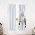 Nicetown French Door Curtain Window Treatment Drapes - Solid Room Darkening Thermal Insulated 30 X 72 Inches Blackout Gliding Door Curtains Kitchen Panels Coverings, 1 Panel, Greyish White