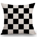 Swono Black And White Art Design Checkered Rustic Farmhouse Style Decorative Throw Pillow Cover Cushion Case For Sofa Couch Hous