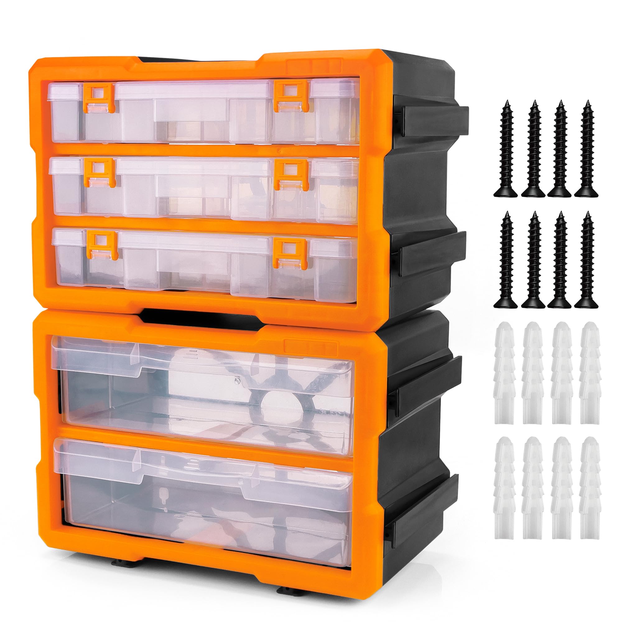 Horusdy 38-Drawer Durable Screw Organizer, Small Parts Organizer For Hardware, Tools, Screws, Heavy-Duty Wall Cabinet Storage Of