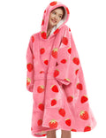 Kfubuo Wearable Blanket Hoodie For Adults Sherpa All Patterns Oversized Sweatshirt Blanket With Pockets Cute Birthday Gifts For