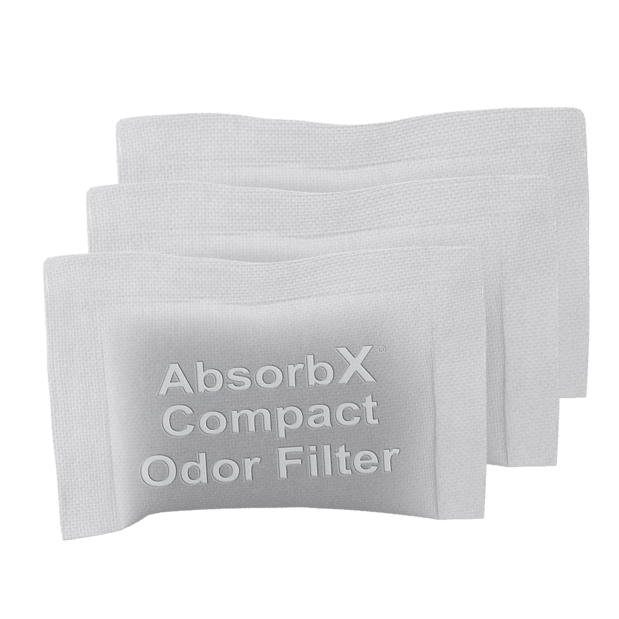 iTouchless 3-Pack AbsorbX Compact Odor Filters For Trash Cans and Compost Bins, Absorbs Garbage Smells, All Natural Activated Ca