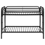 Coaster Home Furnishings Morgan Twin Over Twin Sturdy Metal Modern Bunk Bed Heavy Duty Steel Welded Slat Frame Easy Assembly Black 2256K