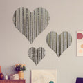 Hotop 3 Pcs Valentines Wall Decor Heart Decor Galvanized Heart Wall Art Hanging Decorations Metal Corrugated Steel Rustic Hearts