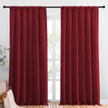 Nicetown Christmas Living Room Curtains For Window - Energy Efficient & Noise Reducing Thermal Insulated Rod Pocket Blackout Dra