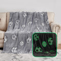 Uomny Glow In The Dark Blanket For Boys Soft Football Throw Blanket Kids Luminous Balls Blankets For Couch Bedroom Decor Luminou