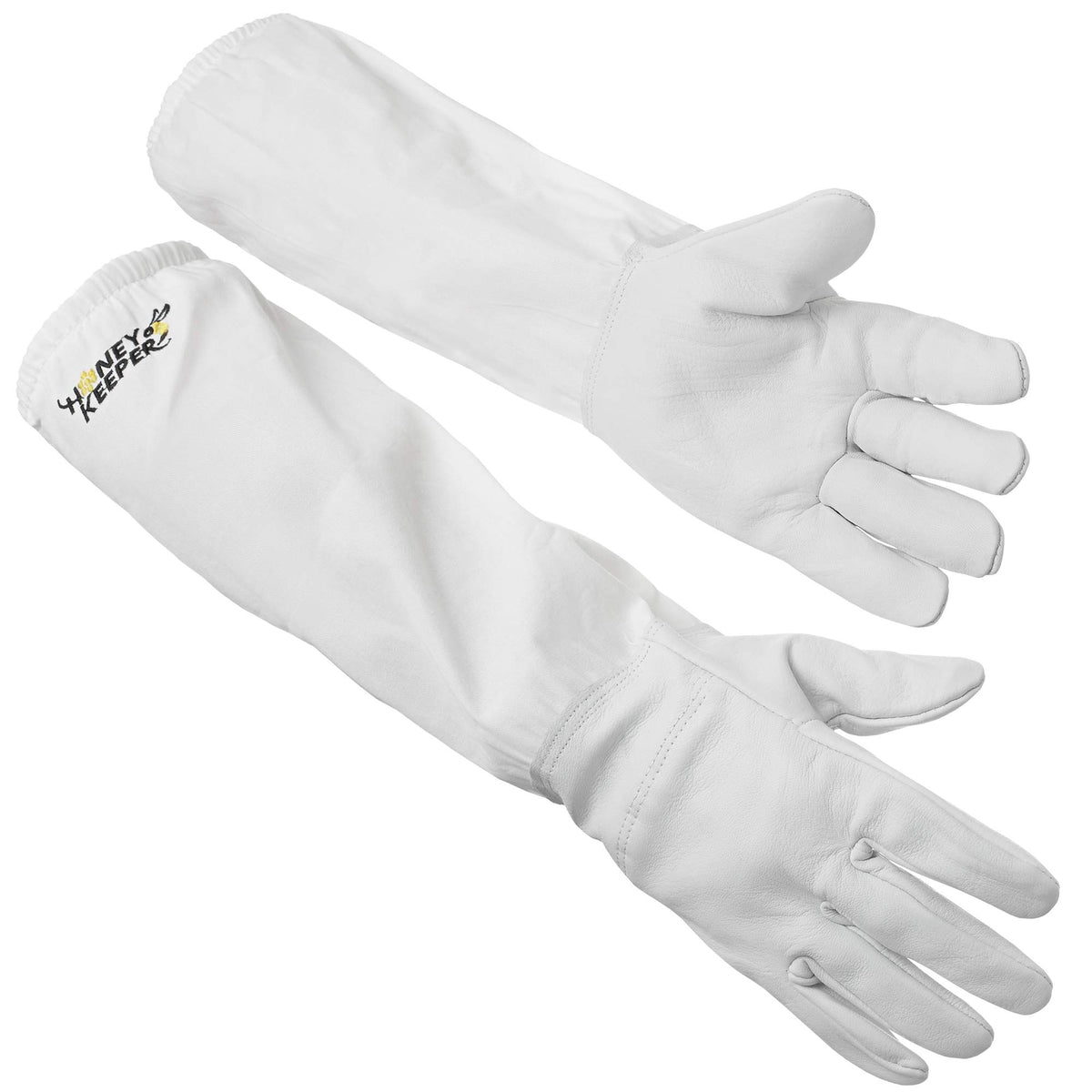 Honey Keeper Beekeeping Gloves, Small - Goatskin Leather With Canvas Sleeve And Elastic Cuff