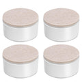 Bonsicoky 4 Pcs Self-Adhesive Furniture Bed Risers, Round Heavy Duty Carbon Steel Table Sofa Risers Adds 1.2' Height With Felt
