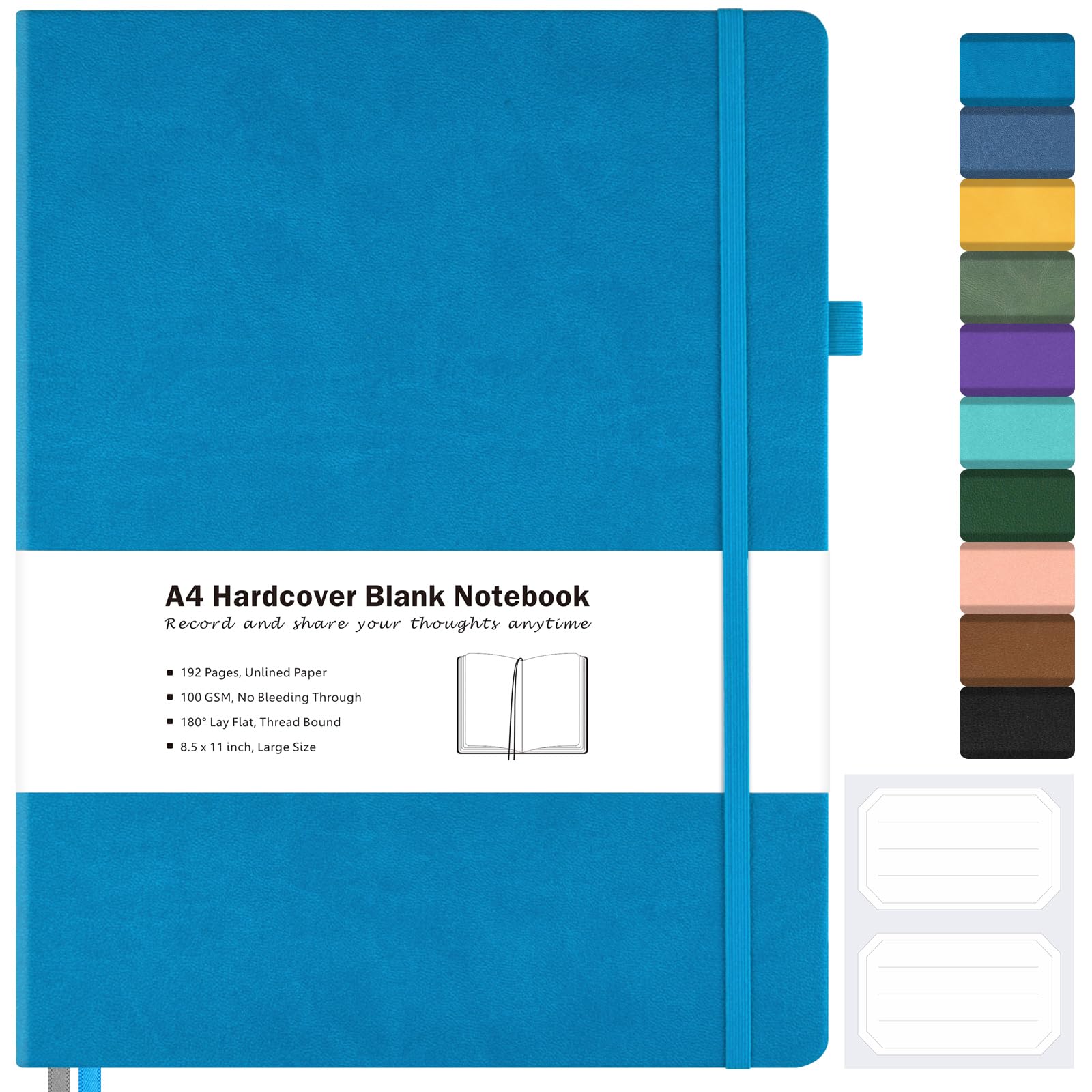 Blank Notebook, Hardcover Sketch Book, 8.5 ' X 11 ' Large Blank Journal, No Bleed Thick Paper Sketchbook For Drawing Art, Unli