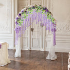 12 Pack Light Purple Wisteria Hanging Flowers Garland, 3.77 Ft Light Purple Artificial Wisteria Flower Vines, Fake Light Purple