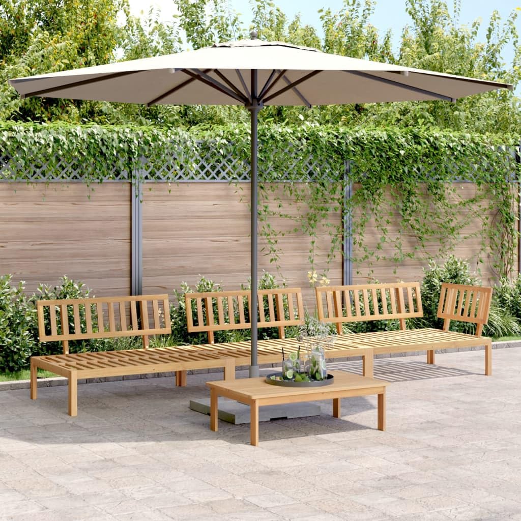 vidaXL 4 Piece Patio Pallet Sofa Set - Solid Acacia Wood Modular Garden Seating and Table for Outdoor Lounge, Deck, Patio