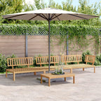 vidaXL 4 Piece Patio Pallet Sofa Set - Solid Acacia Wood Modular Garden Seating and Table for Outdoor Lounge, Deck, Patio