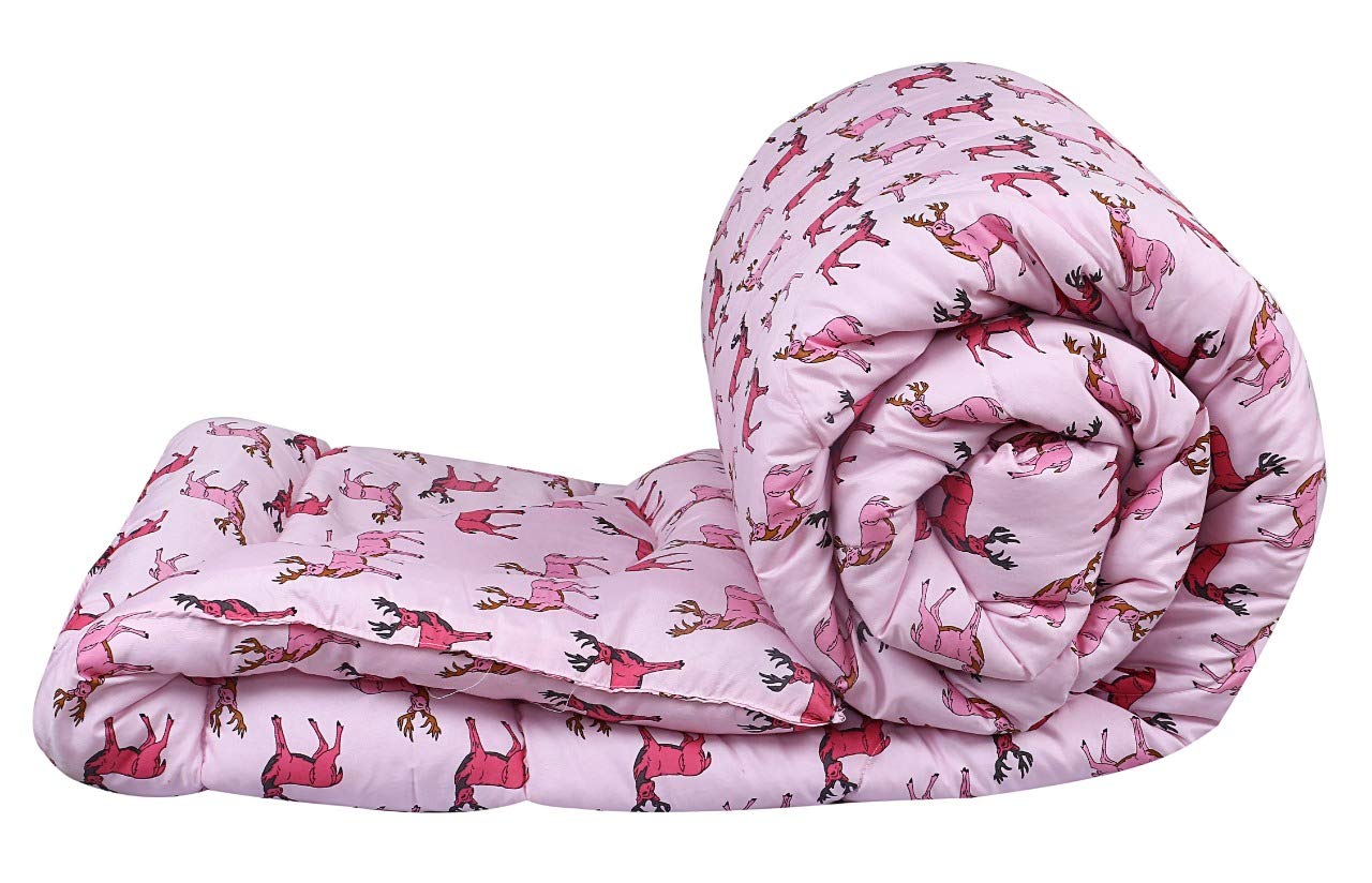 DhawariyaS Cotton 200 Tc Comforter (Pink)