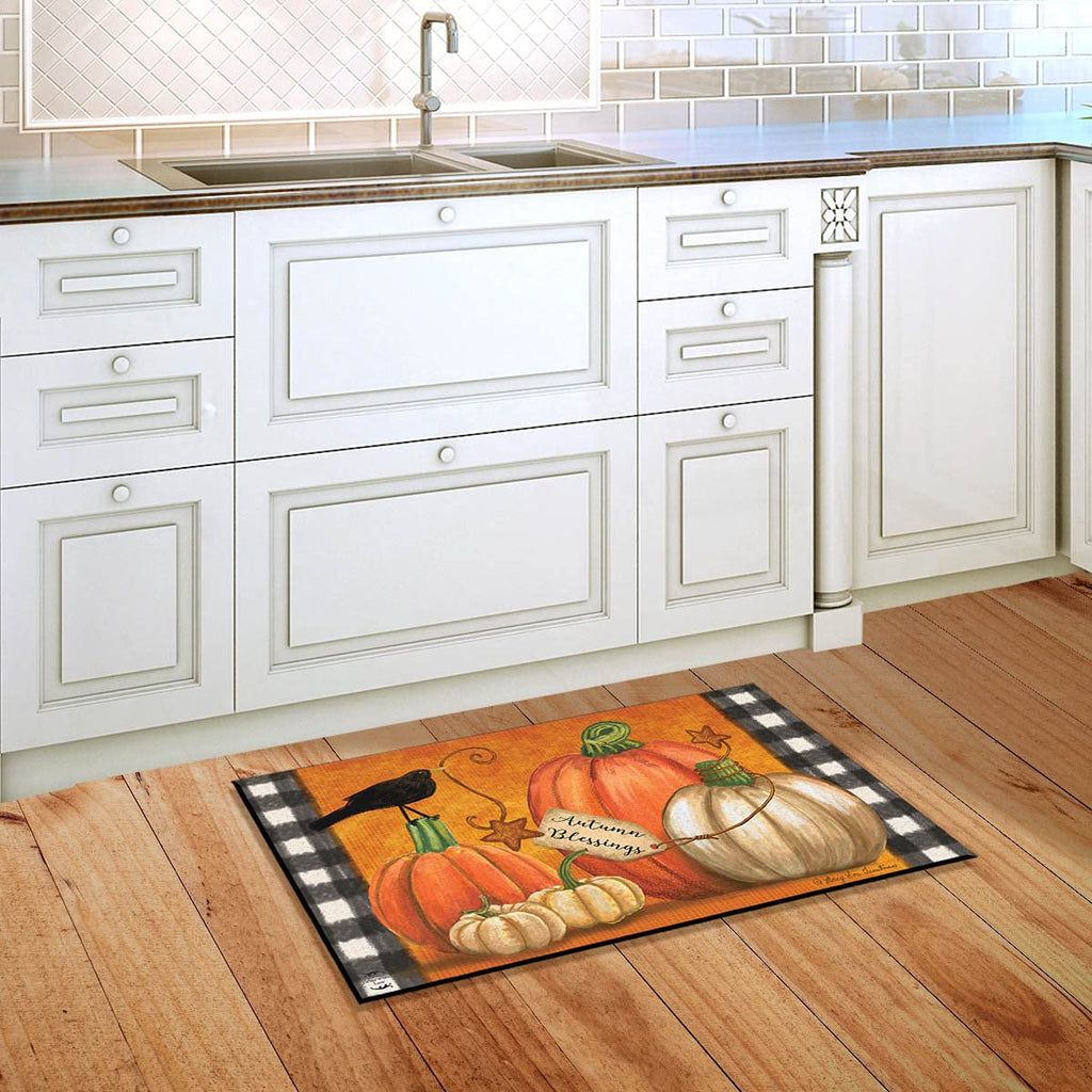 Briarwood Lane Rustic Pumpkins Fall Doormat Primitive Crow Indoor/Outdoor 30' X 18'