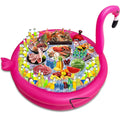130+ Cans Super Large Capacity Giant Inflatable Flamingo Ice Cooler for Pool Beach, Keep Cold 10+ Hours Inflatable Serving Bar F