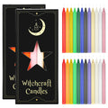 Likejarcand 24 pcs Colored Candle Chime Candle,Spell Candle Unscented Colored Candles Mini Taper,16cm-6.5Inch Tall 0.4 Inch Diam