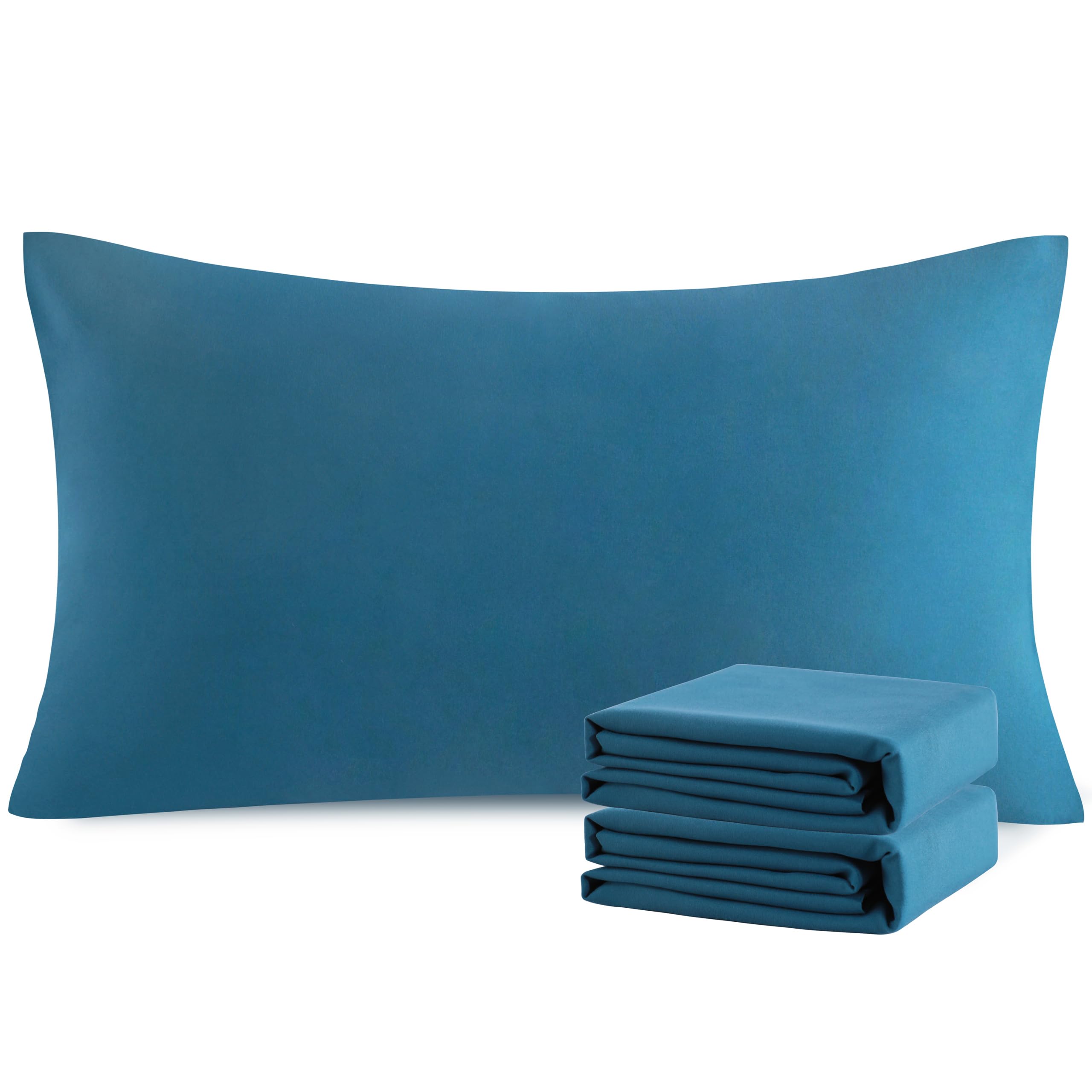 Ntbay King Pillowcase Set - 2 Pack Brushed Microfiber 20X40 Pillowcases - Soft, Wrinkle-Free, Fade-Resistant, Stain-Resistant, T