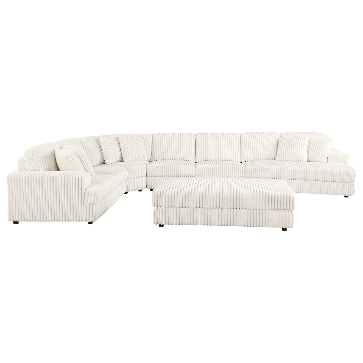 Coaster Home Furnishings Emberson 5-Piece Upholstered Modular Sectional Sofa Ivory