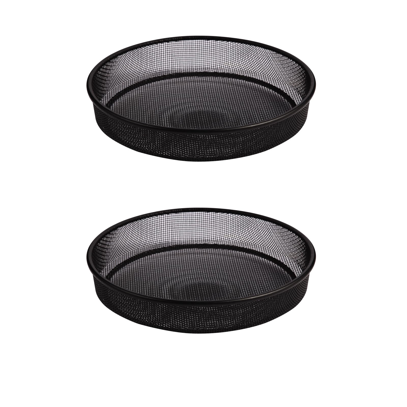 Yojanner 2Pcs Metal Round Bird Feeders Tray, Wild Birds Seed Feeder Tray, Bird Mesh Tray Outdoor Accessory For Humming Feeder St