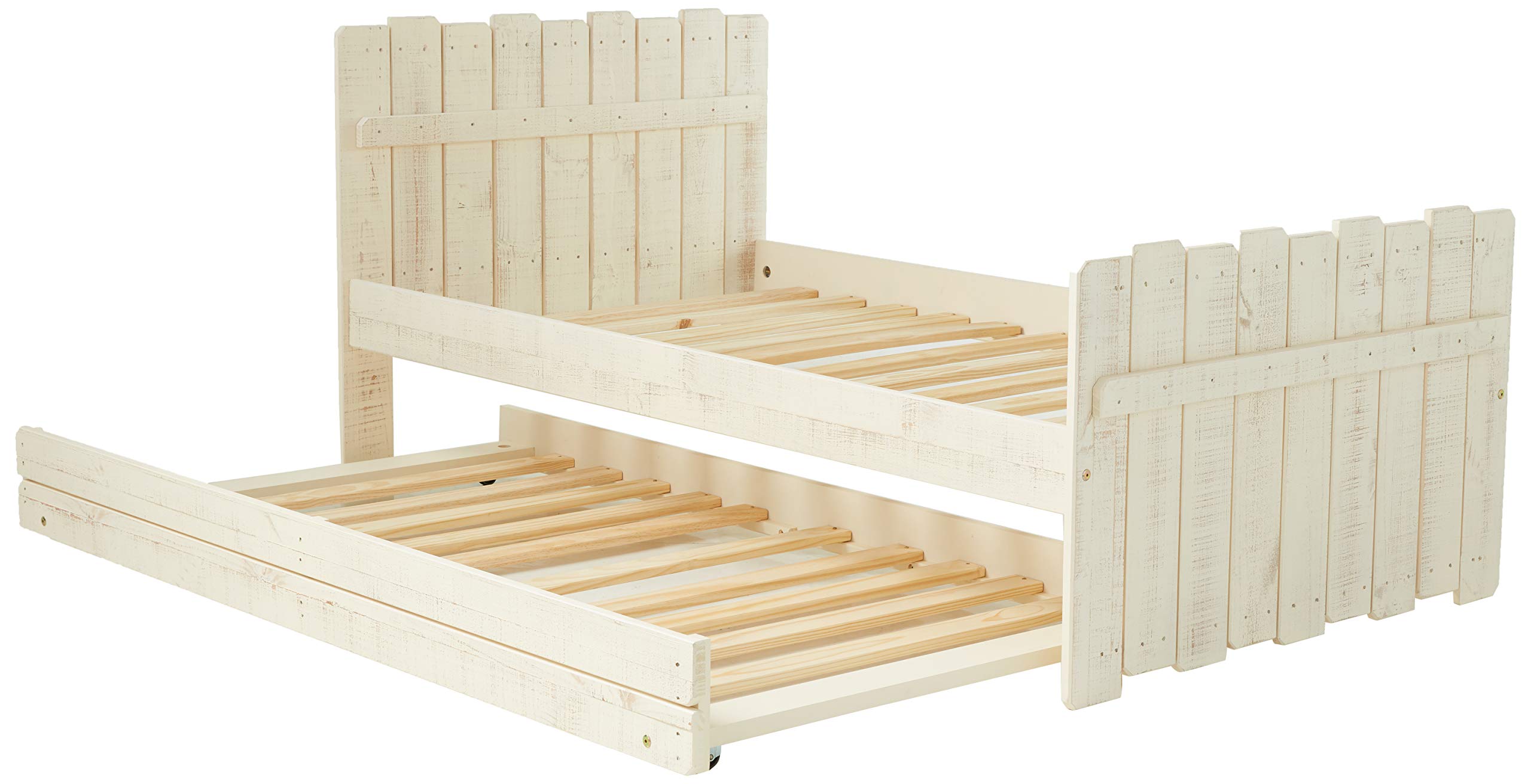 Donco Twin Rustic Sand Tree House Bed With Twin Trundle - Thumbnail 2