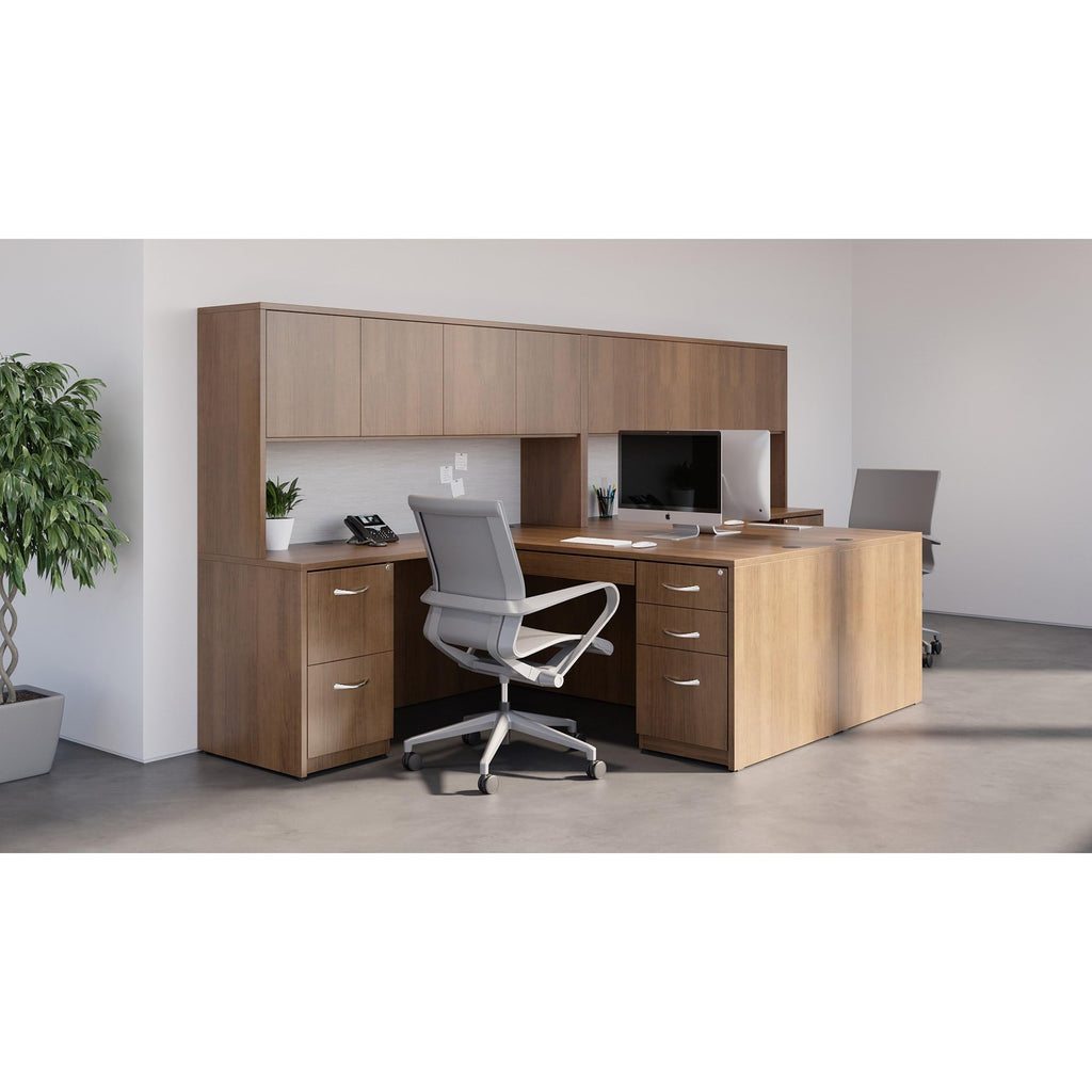 Lorell Walnut Laminate Office Suite Desking