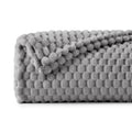 Bedelite Fleece Blanket Twin Blanket For Bed Couch, 3D Jacquard Decorative Grey Throw Blanket, Soft And Cozy Warm Plush Fuzzy Bl