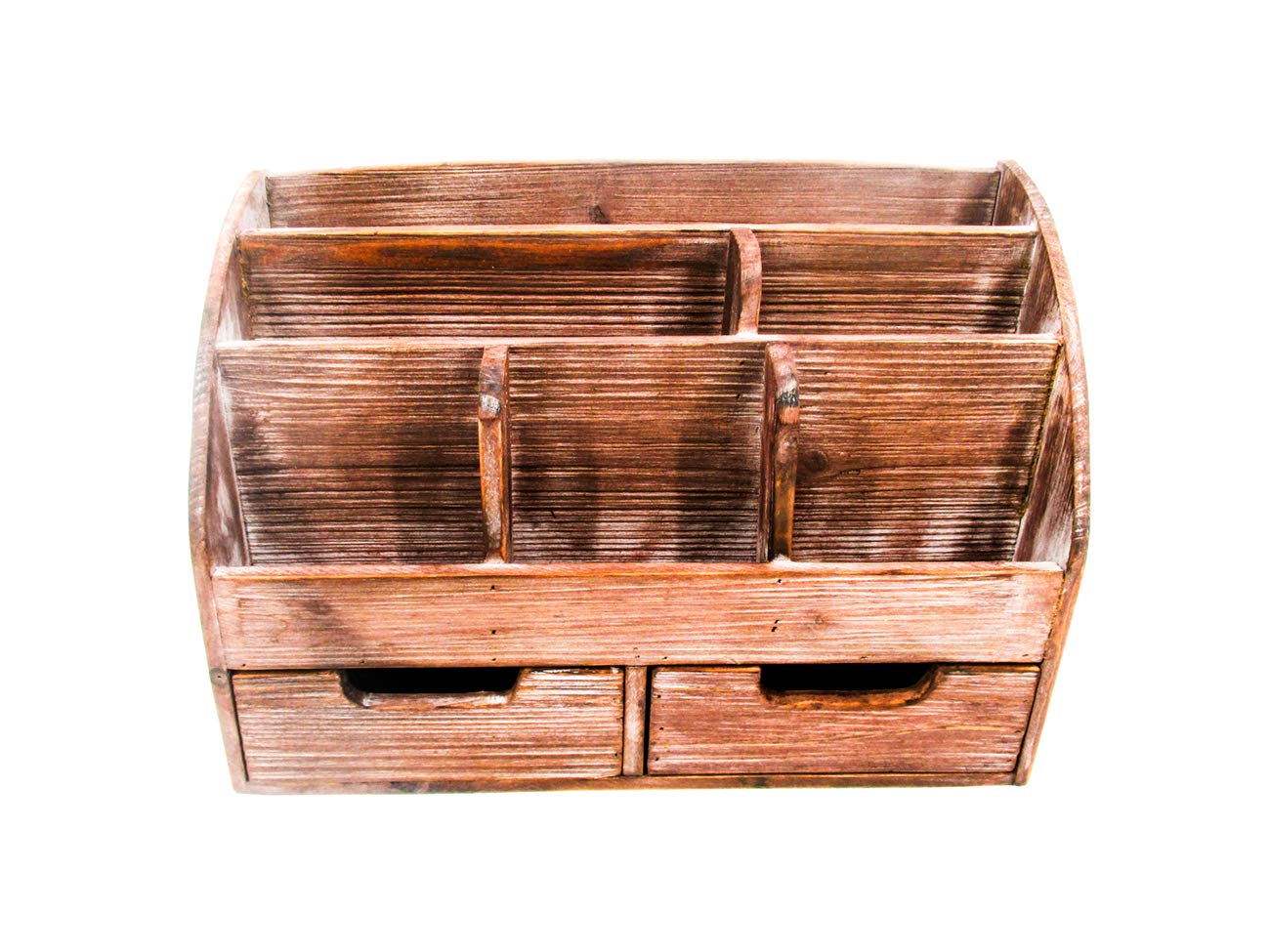 Farmhouse Style Wood Desk Mail Organizer For Office By Trademark Innovations