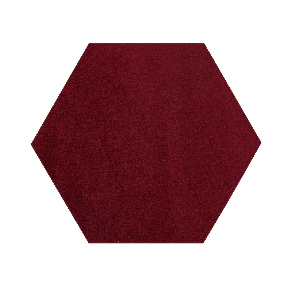 Pet Friendly Solid Color Area Rugs Burgundy - 7' Hexagon, Indoor, Stain Resistant, Perfect for Living Room, Bedroom, Dining Room