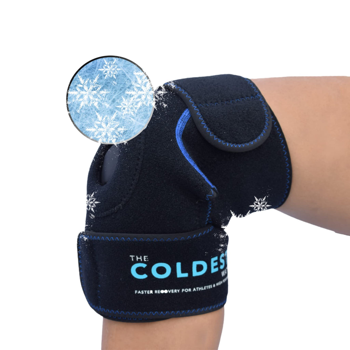 The Coldest Knee Ice Pack Wrap, Hot And Cold Therapy - Reusable Compression Best For Meniscus Tear, Injury Recovery, Bursitis Pa