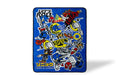 Just Funky Sonic The Hedgehog Sticker Bomb Soft Throw Blanket | 45 X 60 Inch Fleece Blanket