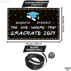 Katchon, The One Where They Graduate 2024 Backdrop - Xtralarge, 72X44 Inch | Friends Graduation Banner, Friends Graduation Decor
