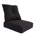 Bossima Indoor/Outdoor Deep Seat Chair Cushion Set,Spring/Summer Seasonal Replacement Cushions (Olefin Black)