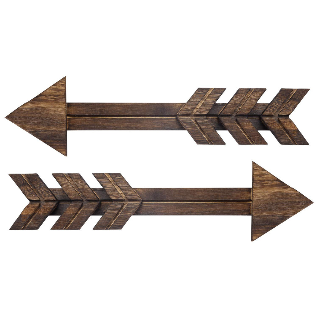 Dahey Rustic Wooden Arrow Wall Decor Farmhouse, 15' Wood Arrows Sign Wall Hanging Art Christmas Decoration for Home or Wedding,