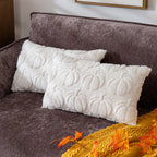 Cosibono Pumpkin Fall Decorative Throw Pillow Covers 12'X20', Set Of 2 Cream White Soft Faux Fur Pillow Covers For Autumn Harv
