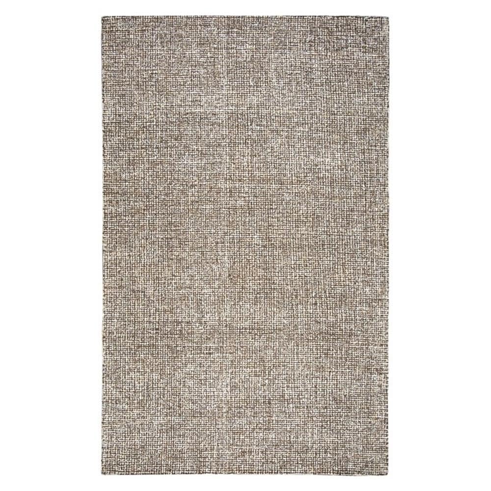 Overstock Alora Decor London 6'6&quot; X 9'6&quot; Solid Brown/Gray/Rust/Blue Hand-Tufted Area Rug