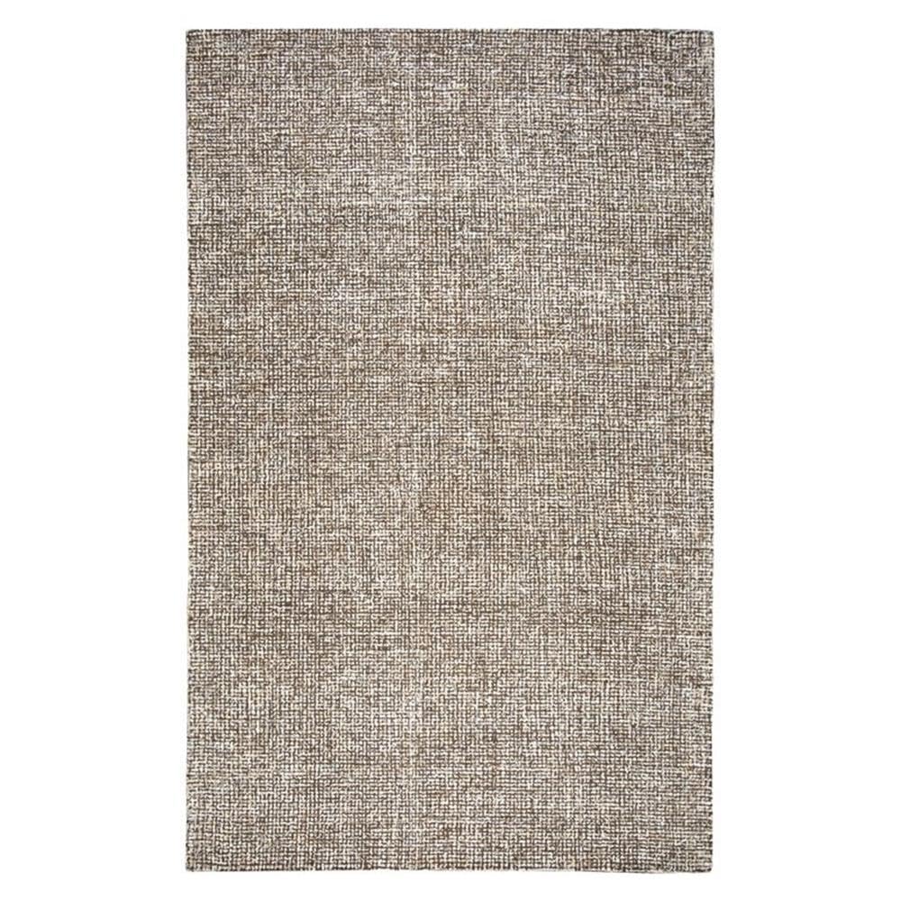Overstock Alora Decor London 6'6" X 9'6" Solid Brown/Gray/Rust/Blue Hand-Tufted Area Rug