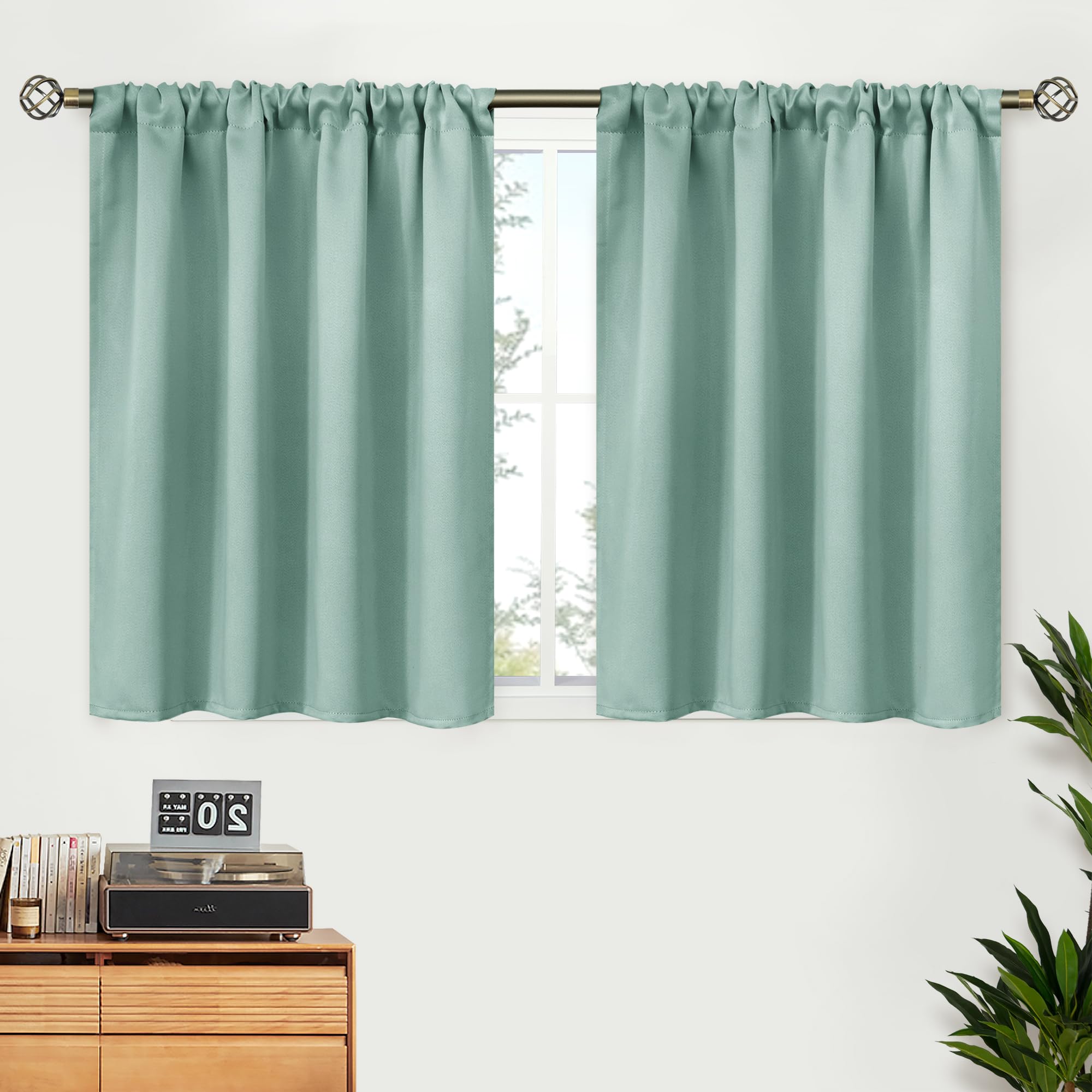 Bgment Short Blackout Curtains For 36 Inch Length For Window - Thermal Insulated Room Darkening Drapes For Bedroom Kitchen Bathr