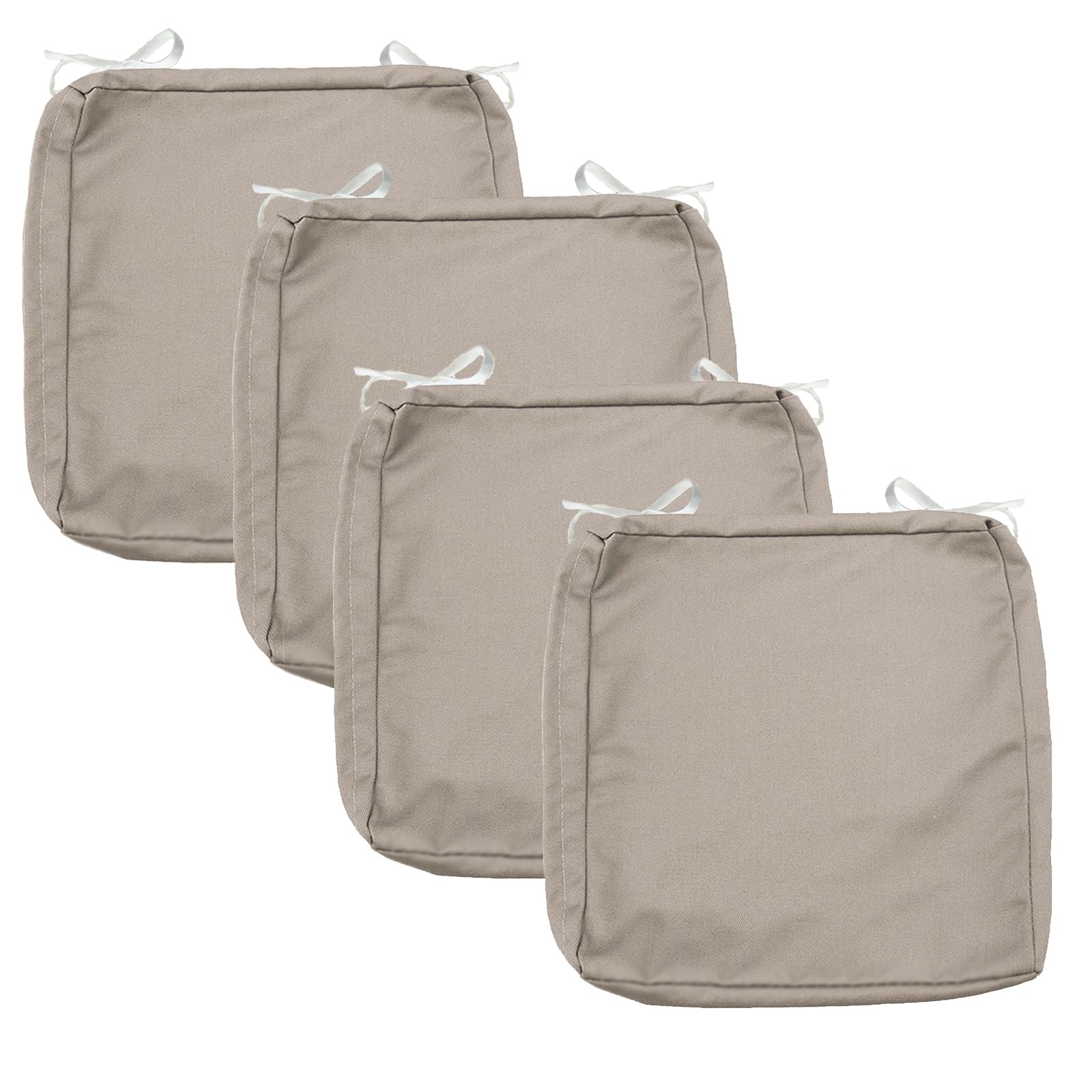 Sqodok Patio Cushion Covers 19X19 Waterproof Outdoor Cushion Covers Replacement 4Pack Patio Cushion Seat Slicovers With Ties For