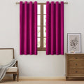 Bulbul Living Room Velvet Window Curtains 72 Inch Length- 2 Panels Hot Pink Blackout Window Drapes Curtains Thermal Insulated Ro