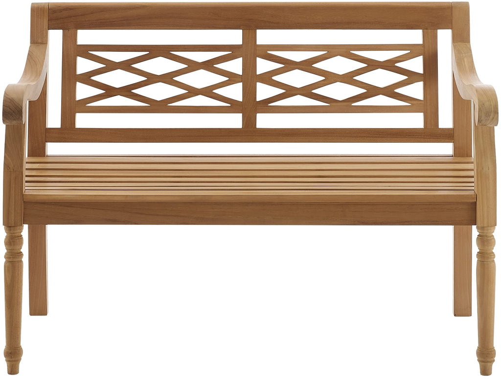 Crosley Furniture Olivier 2-Person Teak Wood Indoor Outdoor Bench for Outside Patio, Garden, Porch, Teak