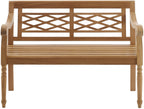 Crosley Furniture Olivier 2-Person Teak Wood Indoor Outdoor Bench for Outside Patio, Garden, Porch, Teak
