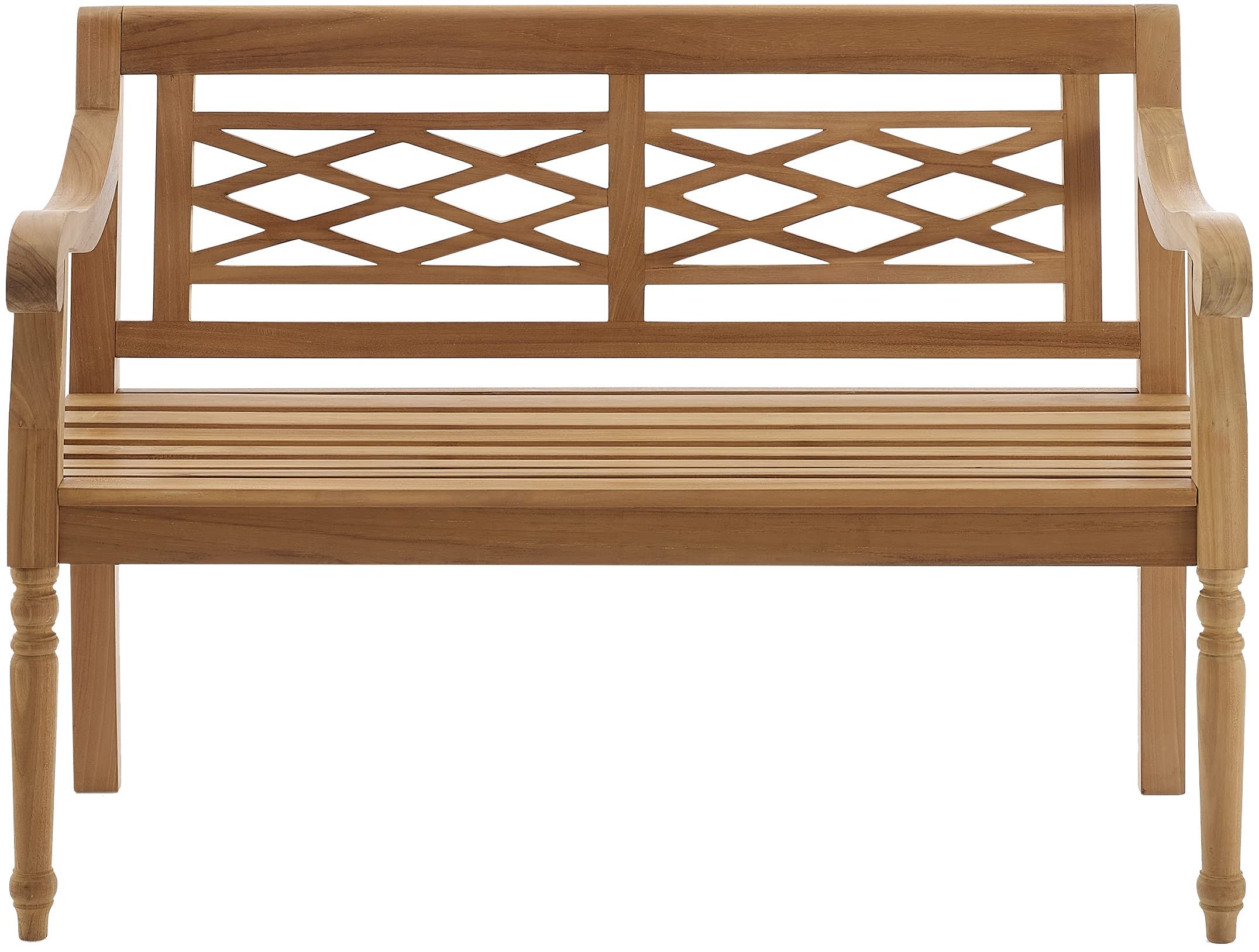Crosley Furniture Olivier 2-Person Teak Wood Indoor Outdoor Bench for Outside Patio, Garden, Porch, Teak